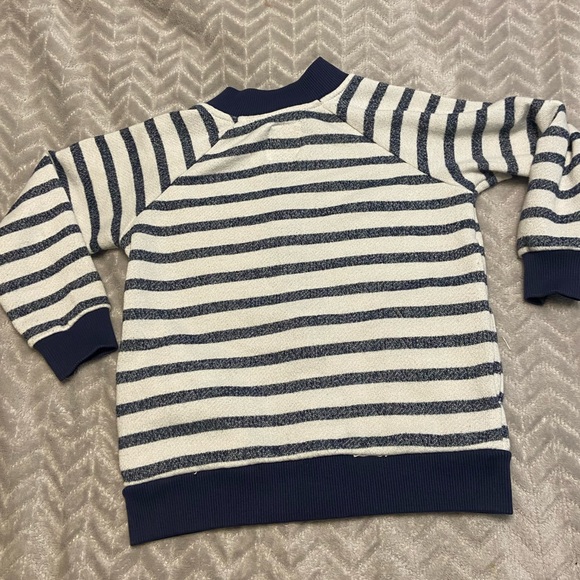 5T Boys Striped Zip Up Sweater - Picture 4 of 4